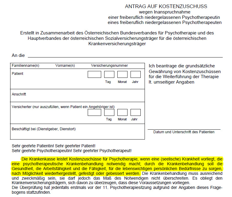 Psychotherapie kostet