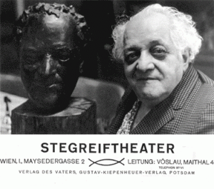 Bild: J.L.Moreno und sein Stehgreiftheater in Wien